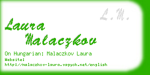 laura malaczkov business card